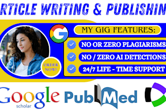 write and publish research article paper in google scholar peer reviewed journal