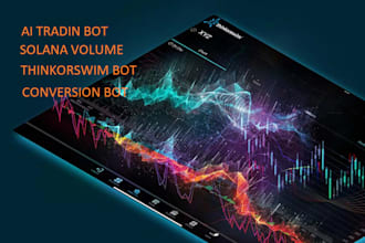 develop solana volume bot, ai trading bot for thinkorswim with any conversion