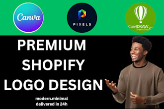 design a modern ecommerce logo for your shopify store
