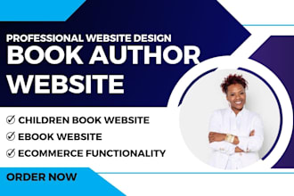 design children book author website, author website design on wix, wordpress