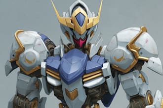 make gundam, transformer, robot, armor, and mecha, concept
