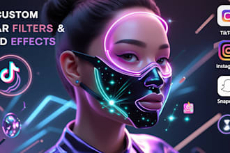 create custom ar face filters and 3d effects for tiktok instagram and snapchat