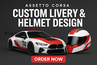 design custom assetto corsa livery helmet driver suit sim racing skin