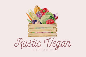 design rustic vegan logo
