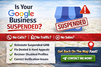 reinstate suspended gmb and fix google business profile denied appeal
