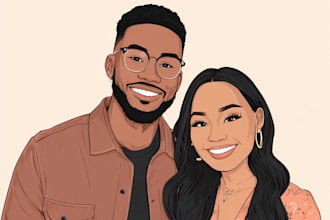 make a printable minimalist portrait for couples, family