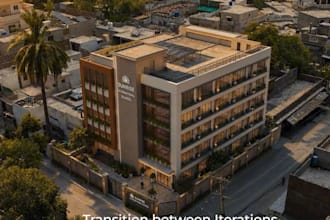 ai animations from renders, architectural images, 3d building rendering