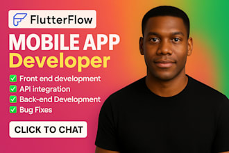 be your flutterflow mobile app developer, flutterflow mobile app fintech app