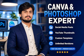 design or redesign anything in canva and photoshop
