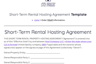 deliver a management agreement for your airbnb business