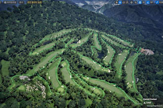 model professional 18 holes golf course, putting green,terrain,rv park,landscape