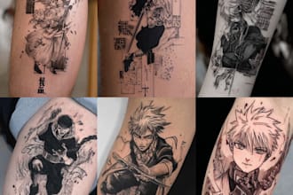 make your dream anime, manga tattoo design