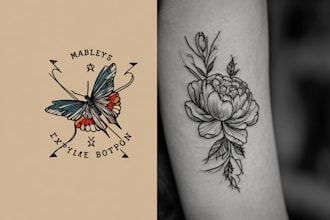 make minimalist line art tattoo design