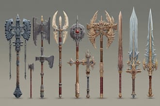 design your fantasy and dnd weapons