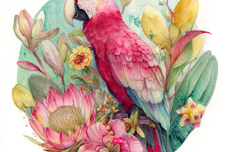 do watercolor painting of animals, botanicals