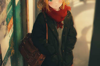 draw and anime or game character in anime style