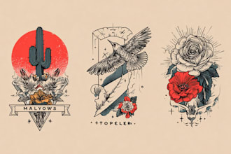 make a minimalist lineart tattoo design or illustration