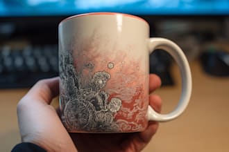 create fantastic coffee mug design, tumbler, mugs design