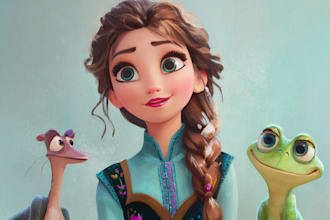 awesome disney style illustration