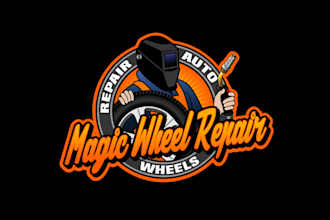 design classic colorful logo for magic wheel repair