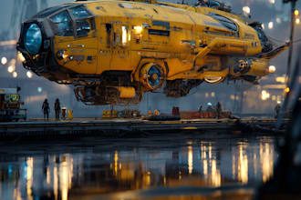 make a sci fi spaceship art