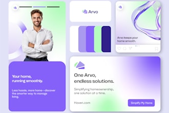 design logo and full branding kit with brand identity