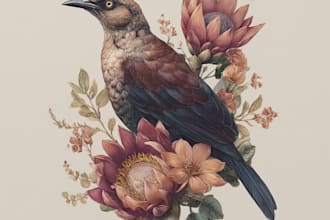 draw botanical and animal designs and patterns for you