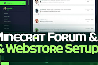 setup minecraft store and forum website for your server