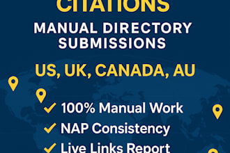 do manual local citations and nap wise directory submission US UK canada au