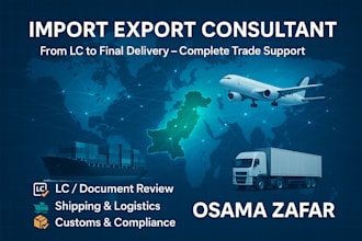 help you with lc, customs clearance, and trade documentation