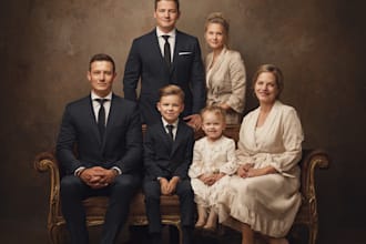 design a professional family portrait