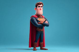 create concept art superhero character design for comics