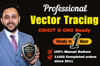 convert logo or image to clean svg for cricut and cnc, manual image to vector