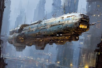 make a sci fi spaceship art