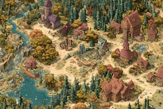 make a high quality digital fantasy map