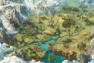 map illustration fantasy map design map maker vector map
