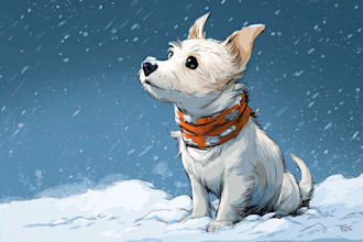 draw pet portrait into cartoon