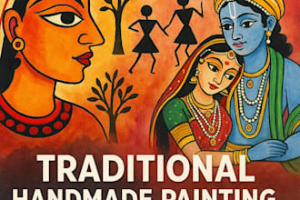 create indian folk art and traditional paintings