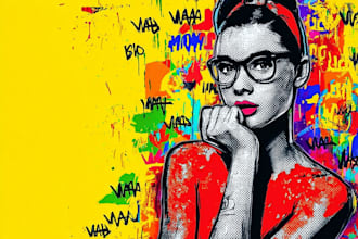 create a unique street pop art illustration