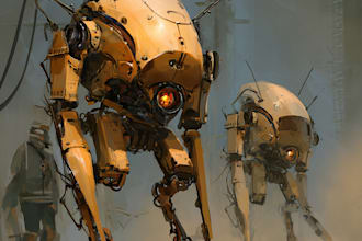 make your high quality mecha illustration for your need