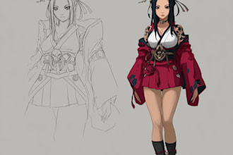 draw beautiful anime art illustration