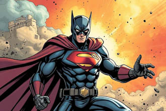 create amazing design and super hero manga art