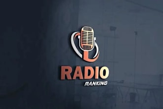 design music dj, band, podcast, radio, guitar logo design