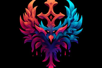 design an fantasy game logo and branding