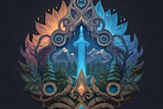 hand paint fantasy logo