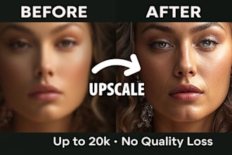 upscale your image or visual up to 20k resolution