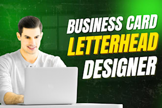 make professional minimalists digital business card create letterhead design
