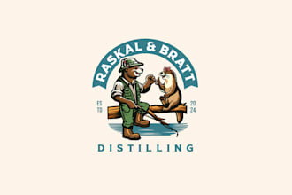 design unique distilling humorous logo