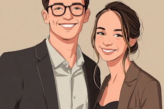 draw faceless couple illustration couples portrait