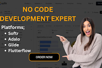 build client portal using glide, softr, adalo with airtable